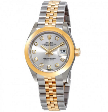 Lady Datejust 28 Silver Dial Steel and 18K Yellow Gold Jubilee Watch