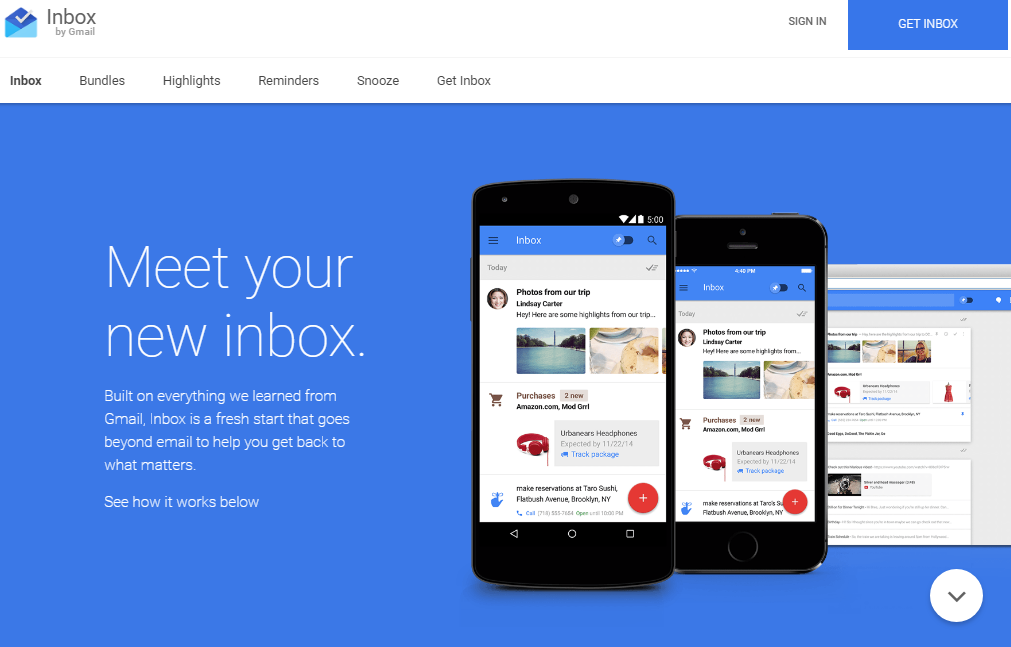 inbox by gmail for new gmail account