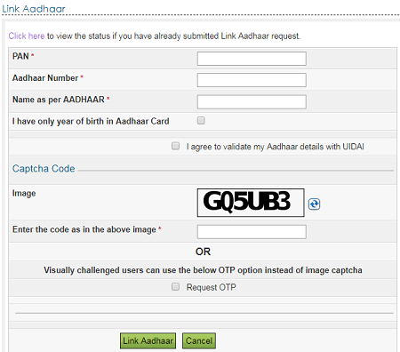 pan aadhaar linking