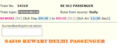 54310 rewari delhi passenger