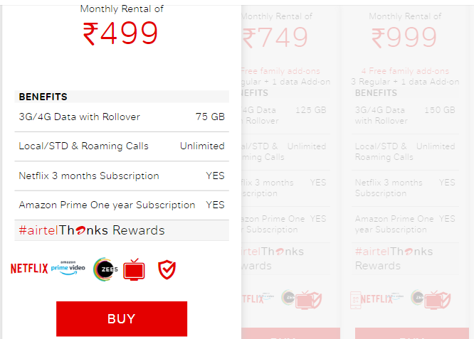 airtel postpaid plan myfinity