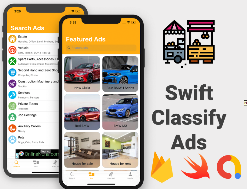 Swift Classify Ads Full iOS Application