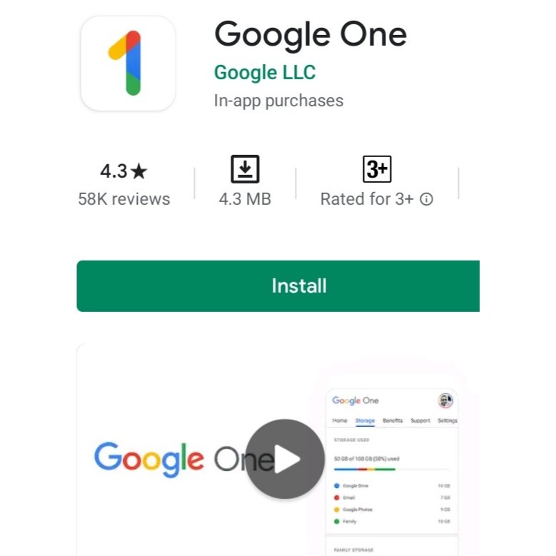 Google one app productivity apps by Google LLC